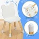 preview thumbnail 5 of 4, Round Kids' Table And Chair Set With Bear & Rabbit Backrests - N/A