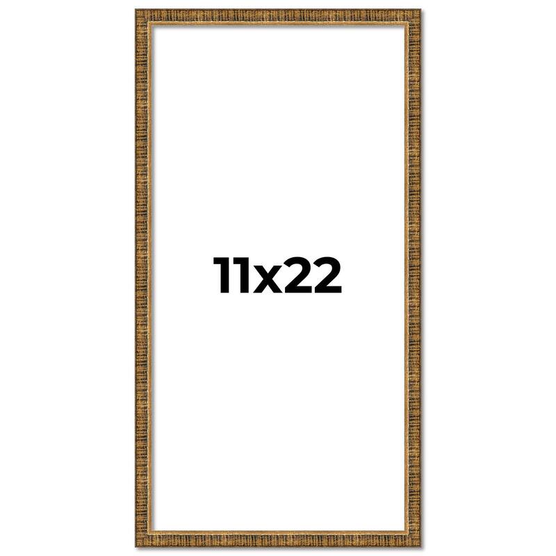 11x22 Frame Gold Solid Wood Picture Frame - Complete Modern Photo