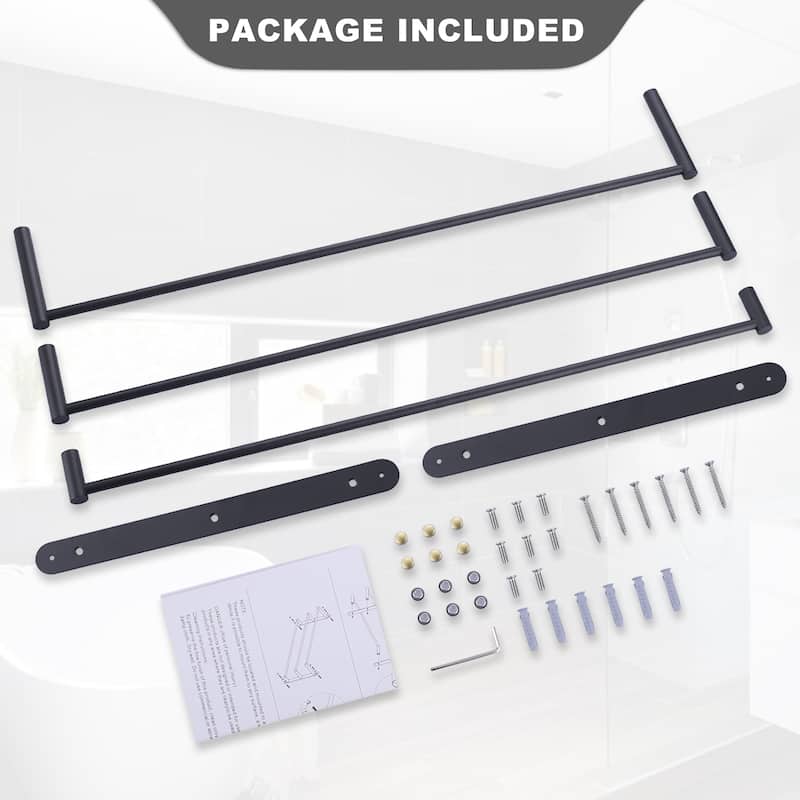 WOWOW 3-Tier Wall Mounted Towel Rack in Brushed Nickel