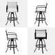 preview thumbnail 16 of 39, Outdoor Indoor Aluminum Swivel Patio Bar Stools Dining Chairs with Sunbrella Fabric
