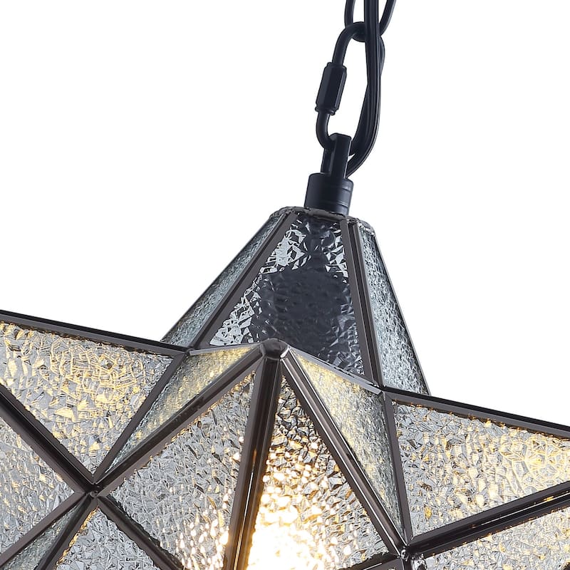 Modern 1-Light Moravian Star Design Pendant Lamp Fixture