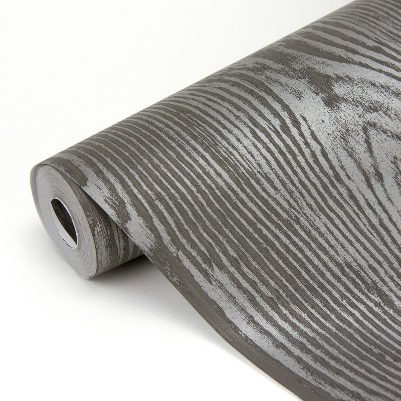 Brewster Jaxson Metallic Faux Wood Wallpaper - 21in x 396in x 0.025in