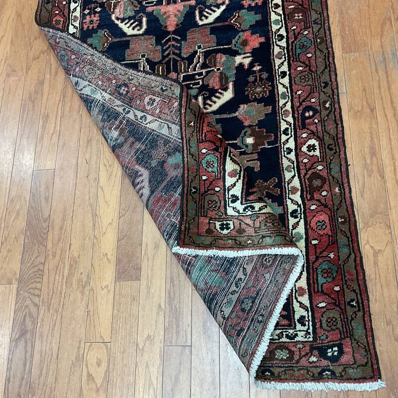 HERAT ORIENTAL Handknotted Tribal Persian Heriz Wool Runner - 3'5" x 13'4"