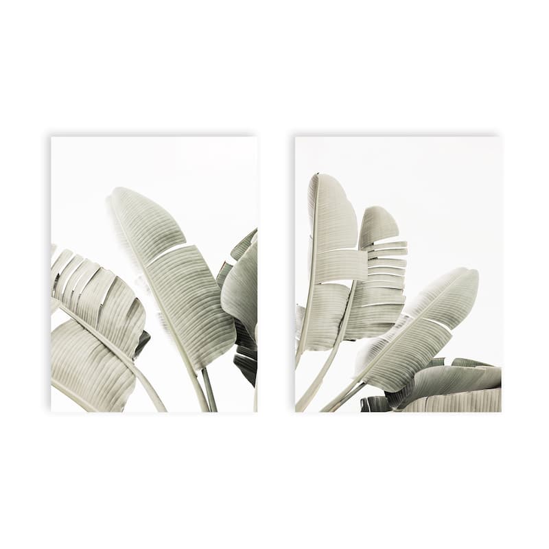 "Emerald Canopy" Set of Two Framed Textured Wall Art - Multi-Color