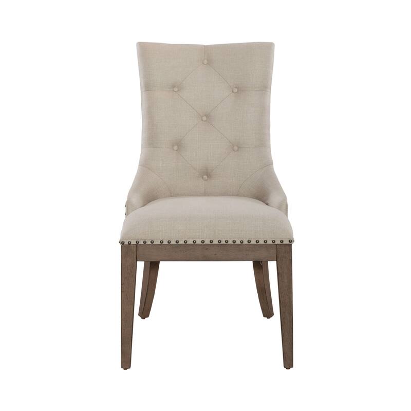 Americana Farmhouse Dusty Taupe Rectangular Table Set with Dining Chairs Various Options