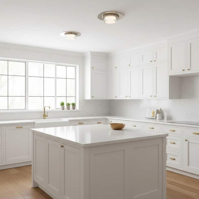 12 Inch Square LED Flush Mount Light Etched Acrylic Diffuser - Chrome