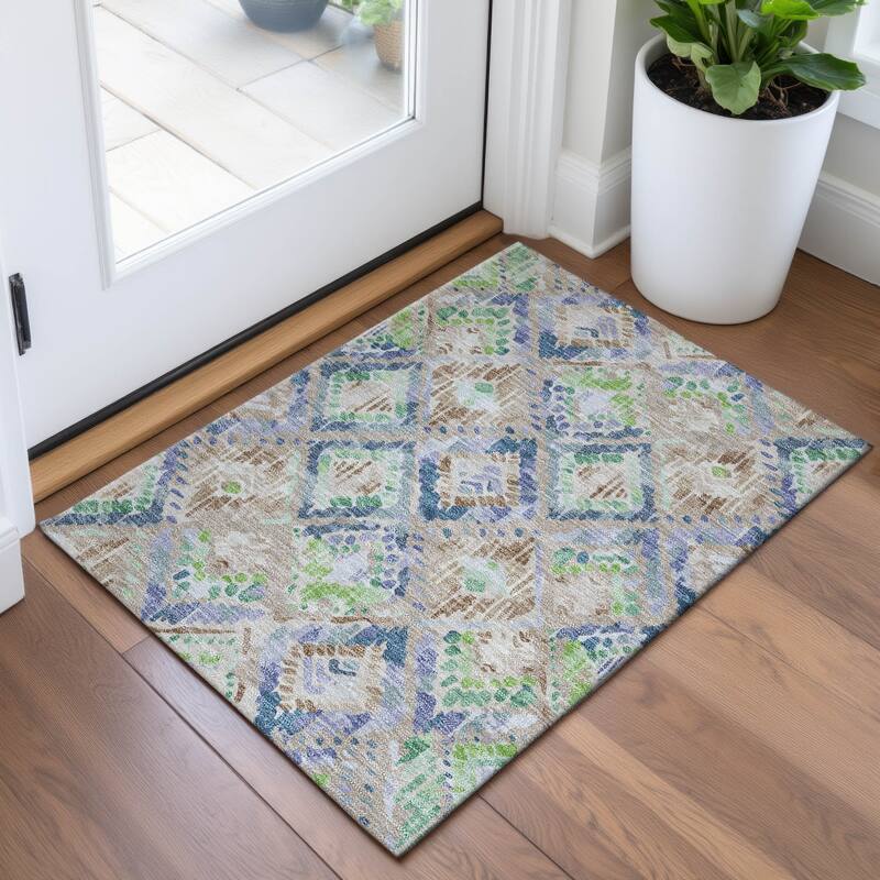 Premium Washable Super Soft Boho Moroccan Mayfield Rug - Beige - 1'8" x 2'6"