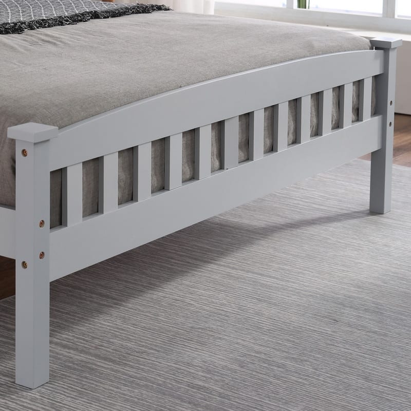 Vertical Wood Platform Bed With headboard