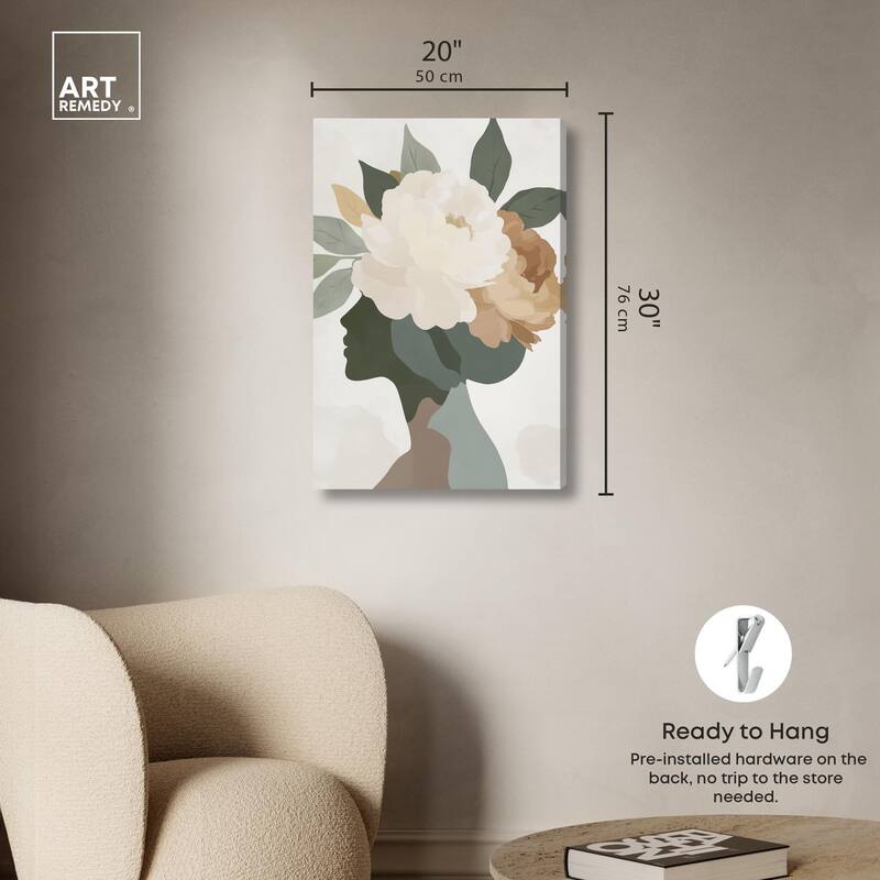 Floral Headpiece I Canvas by Art Remedy, Gallery Wrapped