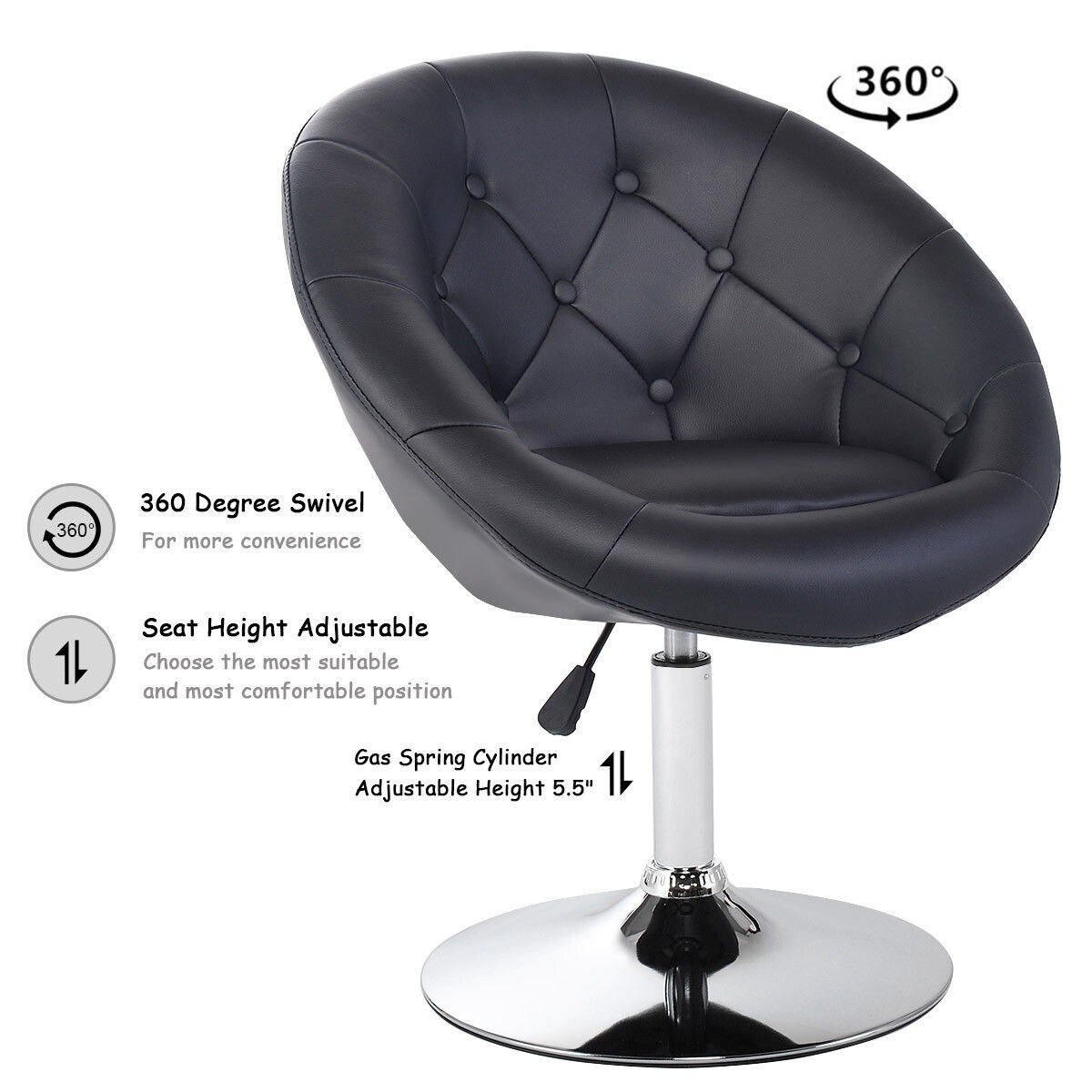 Circle shop leather chair
