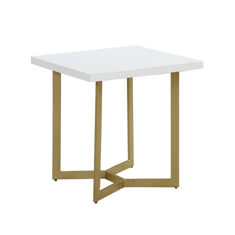 Best Quality Wood Top Coffee Table Sets (4pc, 3pc, 2pc, 1pc) - 8' x 10' - White - Gold - End