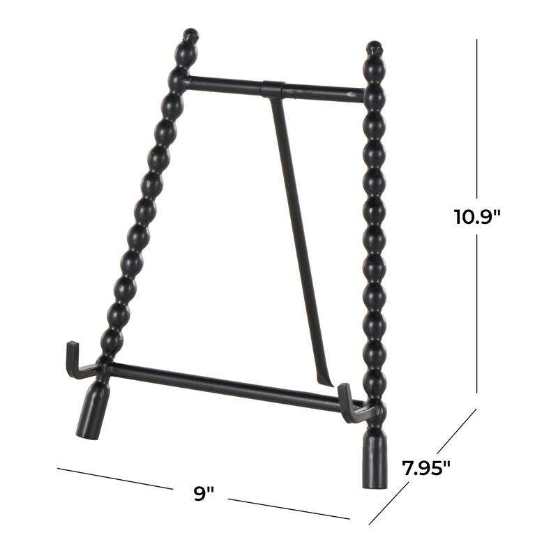 Metal Abstract Wide Easel - Black or Gold - Roche River Decor