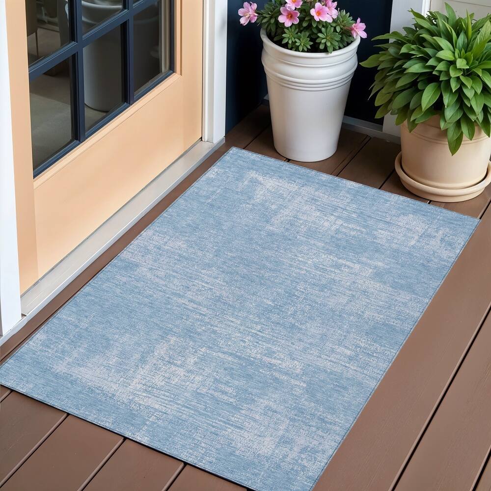 HomeRoots Abstract Transitional Rectangle Outdoor Rug