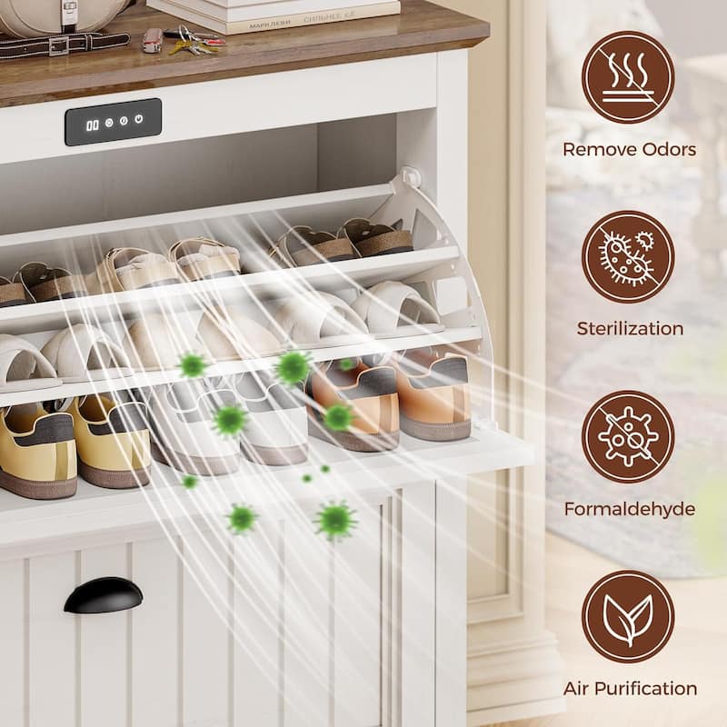 Shoe Storage Cabinet with Large Flip Drawers Shoe Rack Cabinet