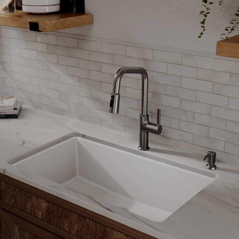 Karran Stalbridge Single Handle Pull-Down Sprayer Kitchen Faucet