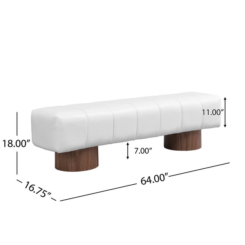 Christopher Knight Home - Daniel Upholstered Dining Bench, No-Assembly Entryway & Bedroom Ottoman with Sturdy Wood Legs