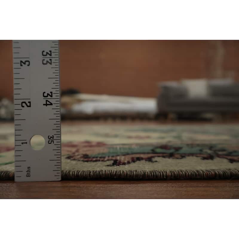 Hand Knotted Oriental 100% Wool Carpet Transitional Floral Beige & Ivories Anatolian Area Rug - 6' 10'' X 3' 9''