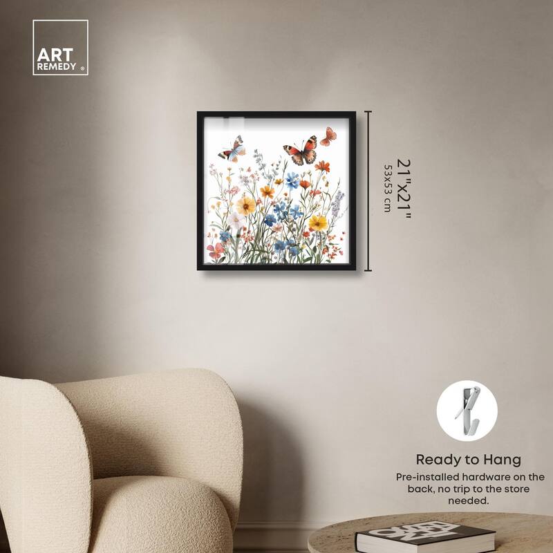 Garden of Fluttering Shadowbox by Art Remedy