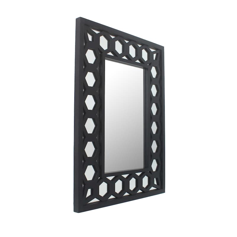 HomeRoots 40" Antique Square Accent Mirror Wall Mounted With Frame - 28.4