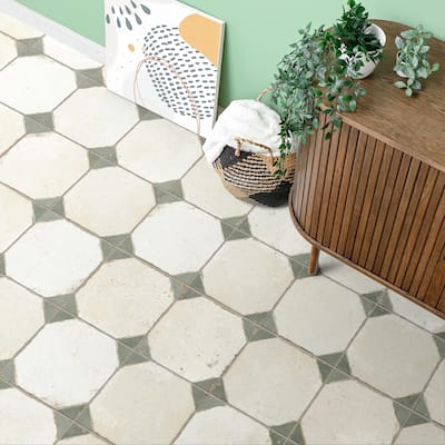 Merola Tile Kings Yard Sage 17-5/8" x 17-5/8" Ceramic Floor and Wall Tile