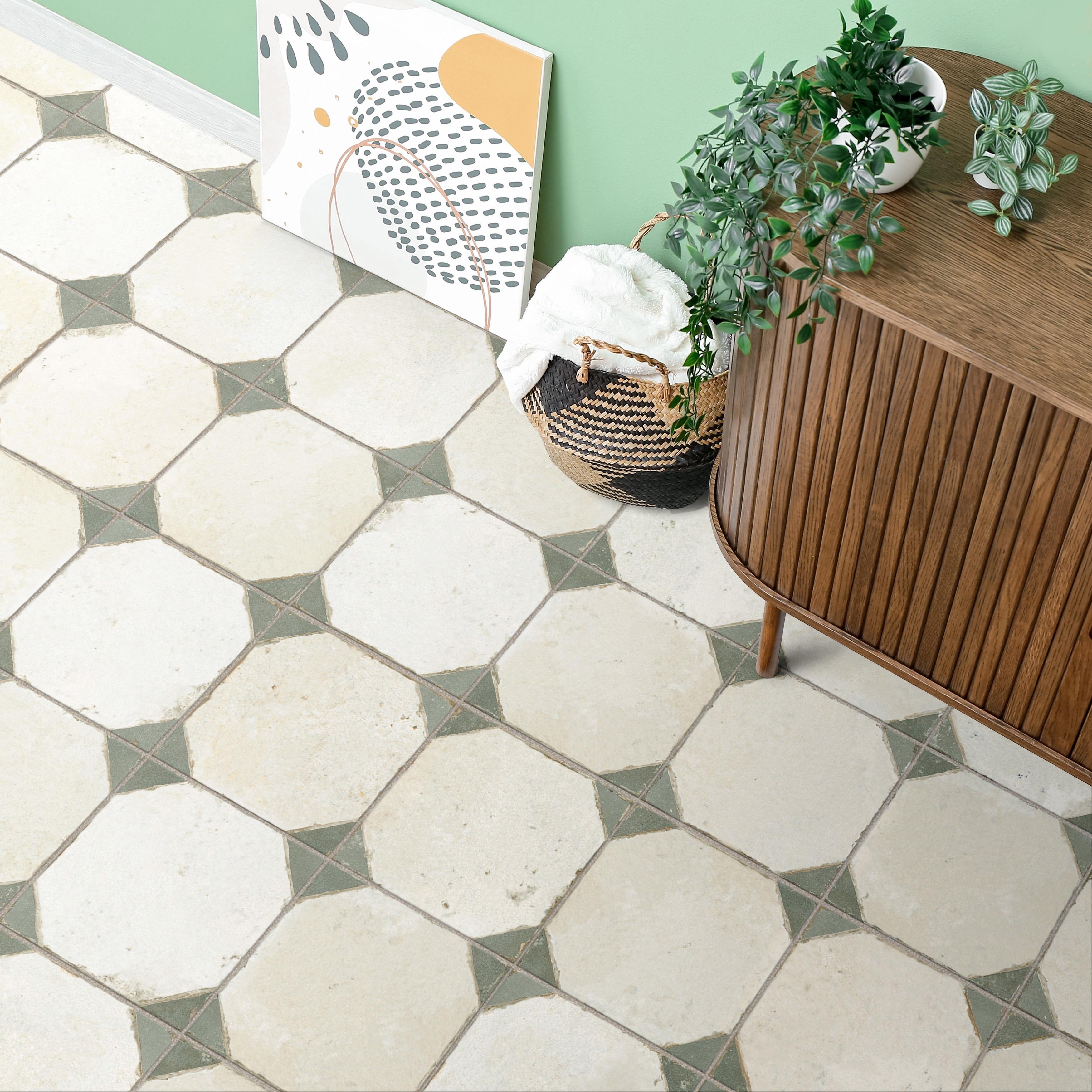 Merola Tile Kings Yard Sage 17-5/8" x 17-5/8" Ceramic Floor and Wall Tile
