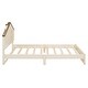 preview thumbnail 8 of 12, Beige Full Size Wood Bed with House Headboard & LED Light