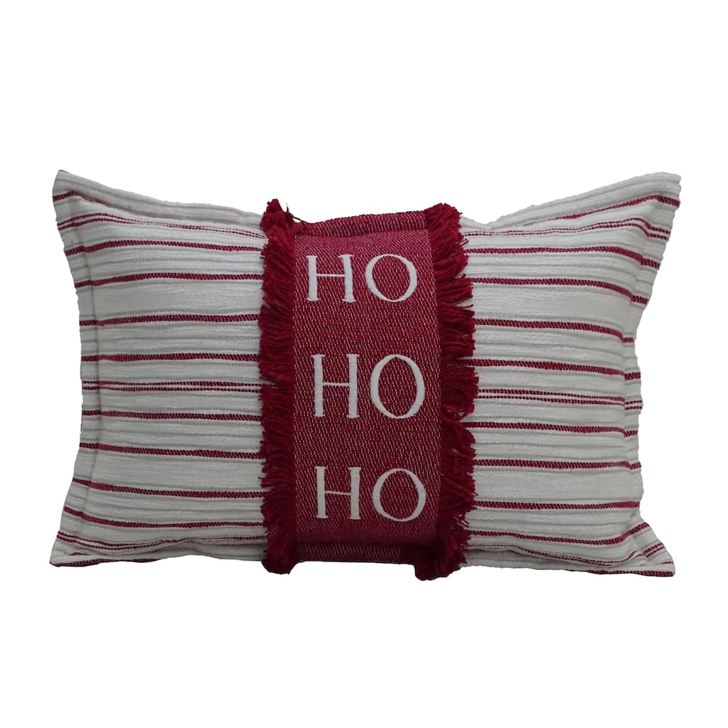 Vibhsa 14"x 24" Christmas Pillow for Holidays-HOHOHO
