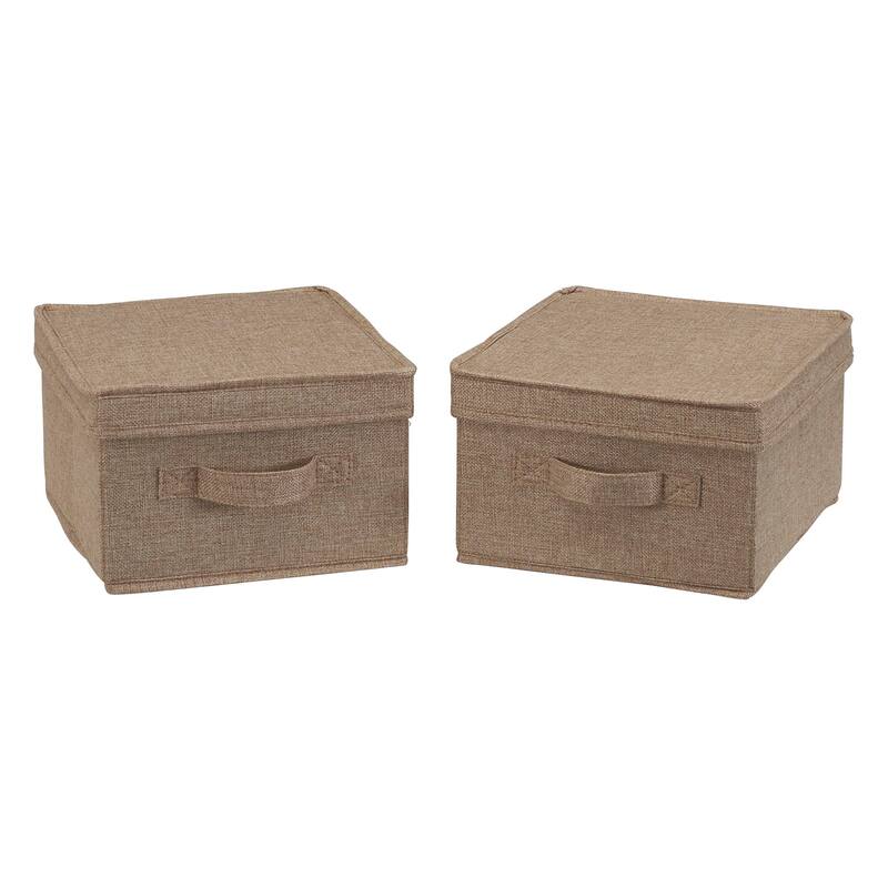 Household Essentials Storage Box with Fully Removable Lid, Set of 2