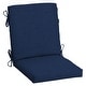 preview thumbnail 1 of 74, Arden Selections Leala Textured Outdoor Dining Chair Cushion Set 36.5 in L x 18 in W x 3.5 in H - Sapphire Blue Leala