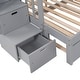 preview thumbnail 34 of 38, Twin Over Twin/Full Bunk Bed with Stairway Storage, Trundle, and Drawers