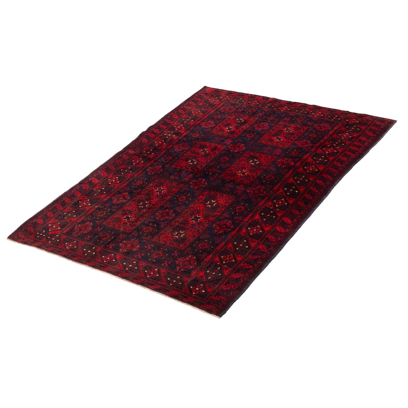 Teimani Red Rug 4'6" x 6'8" - 4'6 x 6'8