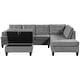 Thumbnail 5, Upholstery Sectional Sofa with storage ottoman, thick cushions. Changes active main hero.