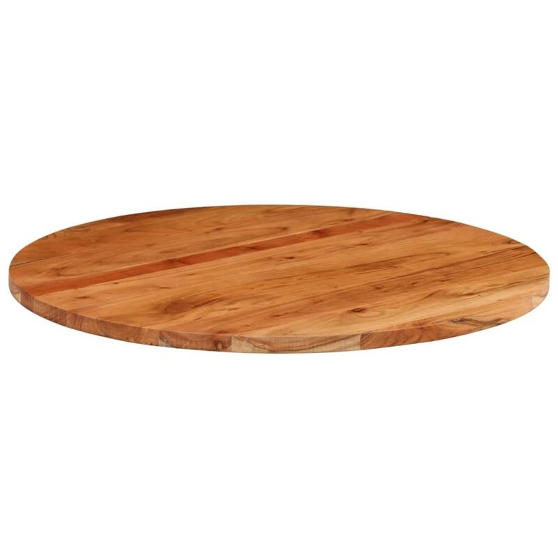 vidaXL Table Top Natural Acacia Solid acacia wood 27.6 in Diameter - 27.6 x 27.6 x 1.5