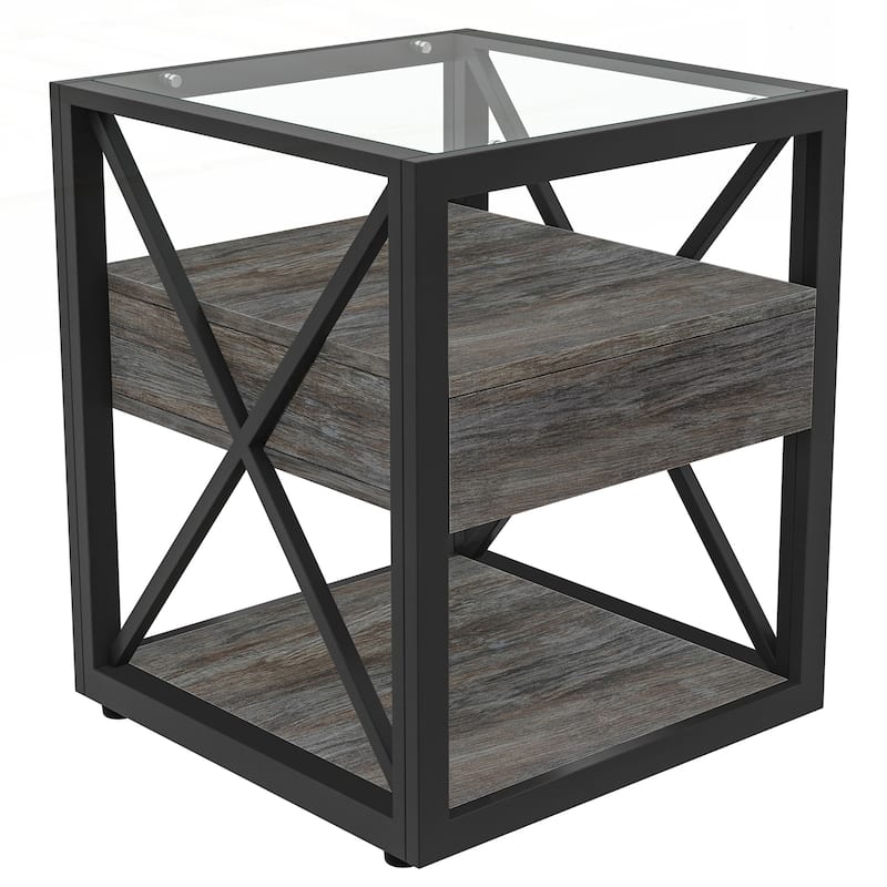 1 piece Modern End Table with Drawer