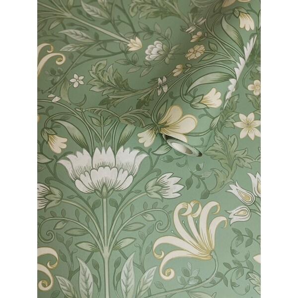 ✔️Antique wall paper U.W.P.C of N.A Vintage Floral Non-Pasted Wallpaper undefined 396 in x 20.8