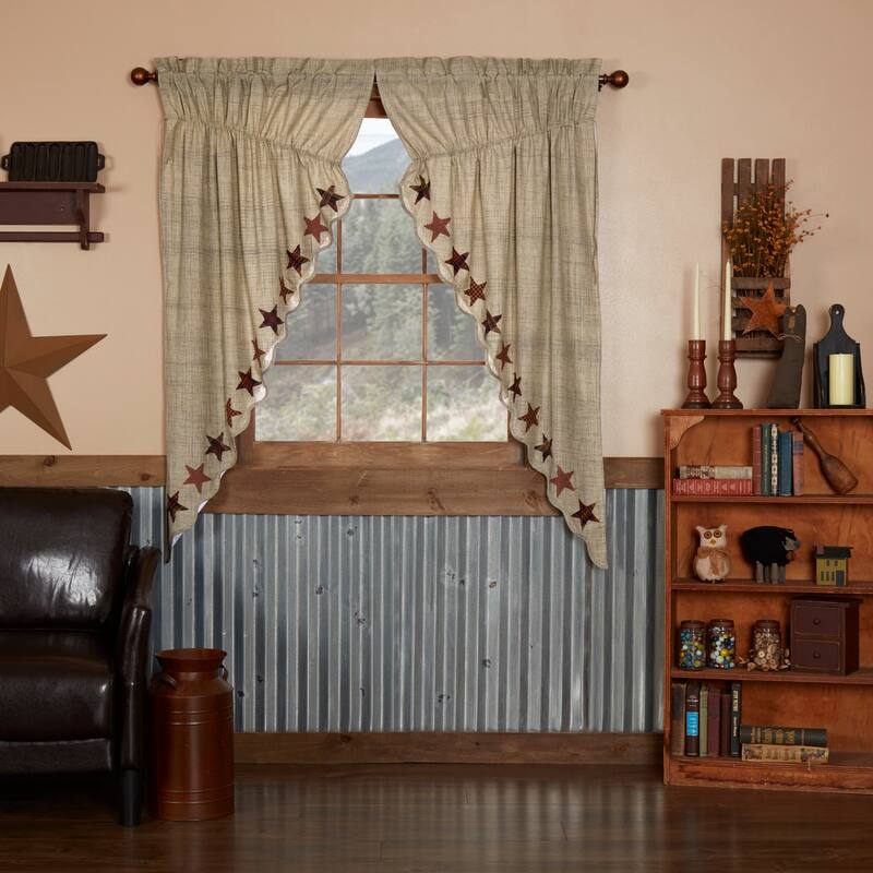 Abilene Star Prairie Short Panel Set of 2 63x36x18 - Prairie Panel 63x36