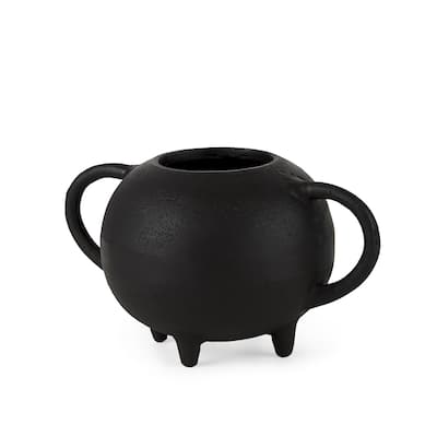 HomeRoots Black Matte Metal Italian Inspired Bowl - 6' X '6' X '9