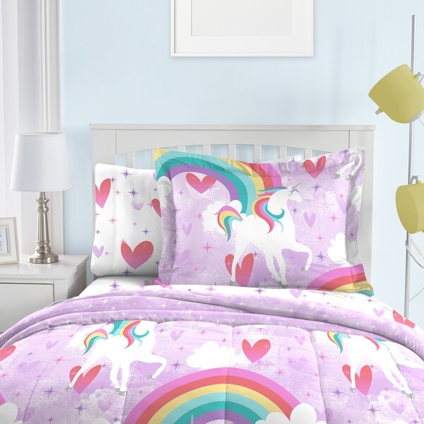 Rainbow unicorn bedding 2025
