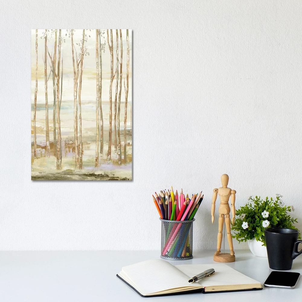 iCanvas "White On White Trees" by Allison Pearce Canvas Print