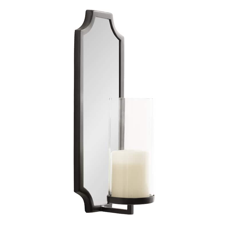 Kate and Laurel Ciel Scallop Wall Sconce - 6x5x16 - Black