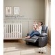 preview thumbnail 7 of 5, 37.4" Oversized Manual Recliner with Heat and Massage, 360 Swivel Rocking Chair 21.3" Seat with Cup Holder