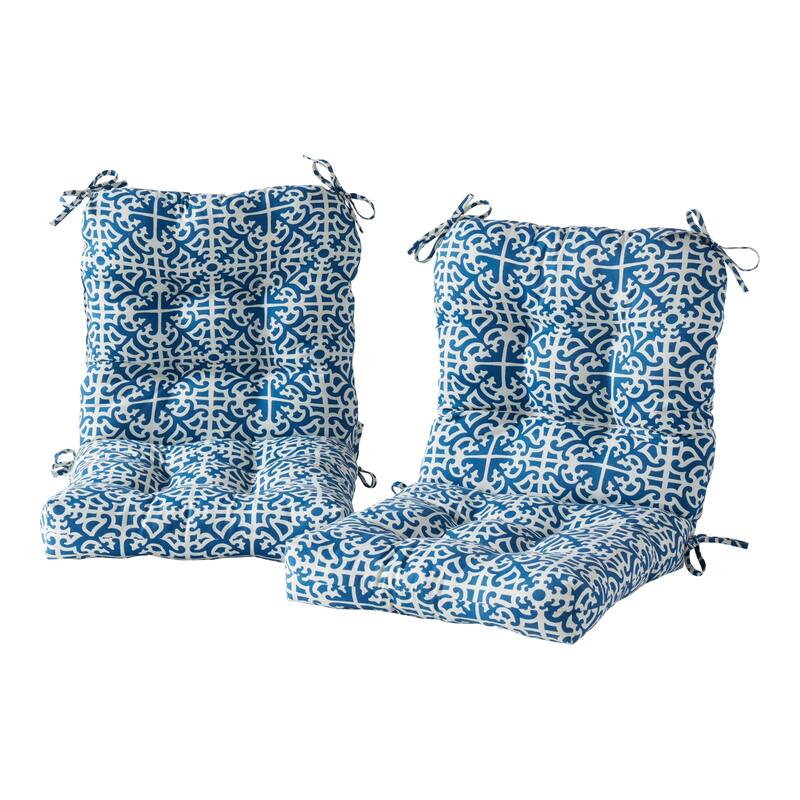 Greendale 21 x 42-inch Outdoor Indigo Seat/Back Chair Cushion (Set of 2) (Cushions Only)