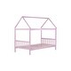 preview thumbnail 9 of 11, Pink Rubber Wood House Bed,Twin Size Kids Bed