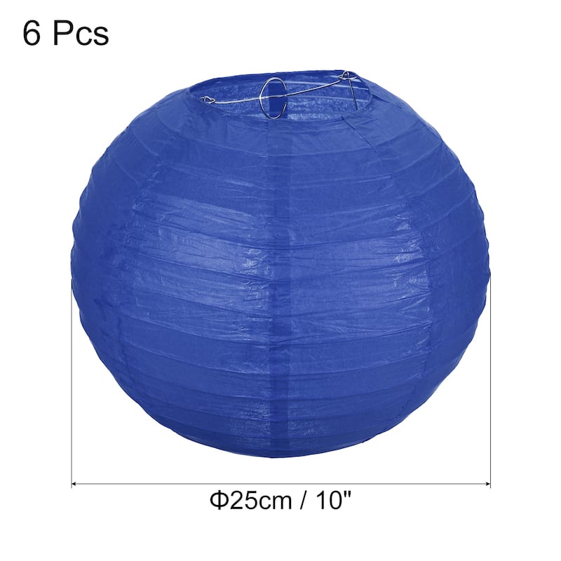 6pcs 10 Inch Folding Hanging Paper Lanterns for Wedding Home Party