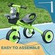 preview thumbnail 3 of 8, Kids Tricycle for Toddlers Age 2-5 with Adjustable Seat, Toddler Bike for Children with Basket, Bell, Handlebar Grips, Green