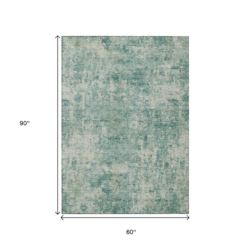 HomeRoots Abstract Transitional Rectangle Outdoor Rug