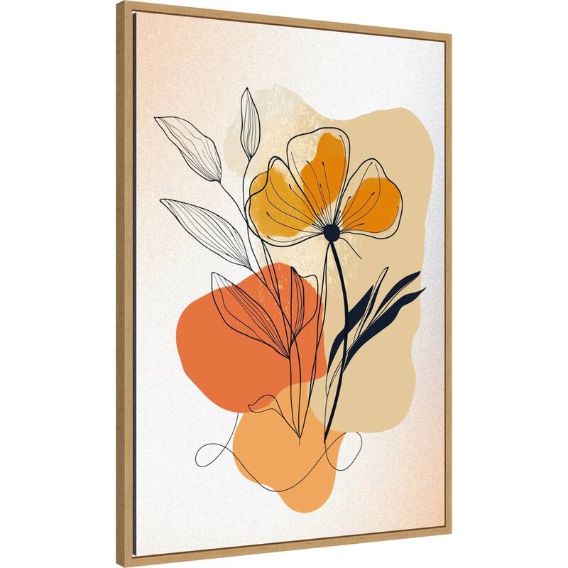Ember Blooms No. 3 by Sally Ann Moss (23 x 33 in.), Framed Canvas Wall Art Print