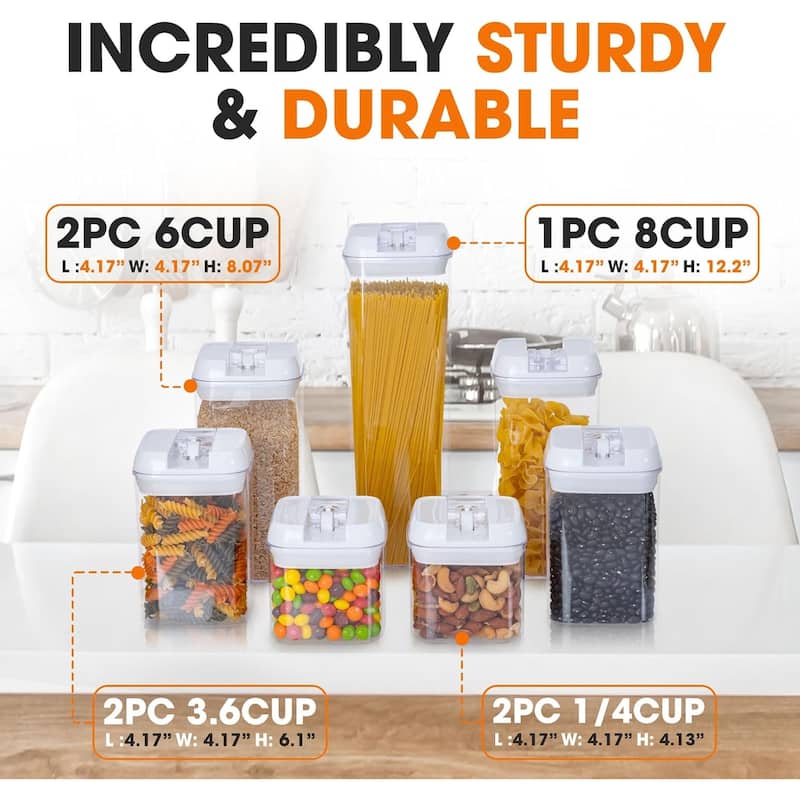 Cheer Collection 7-piece Stackable Airtight Food Storage Container Set