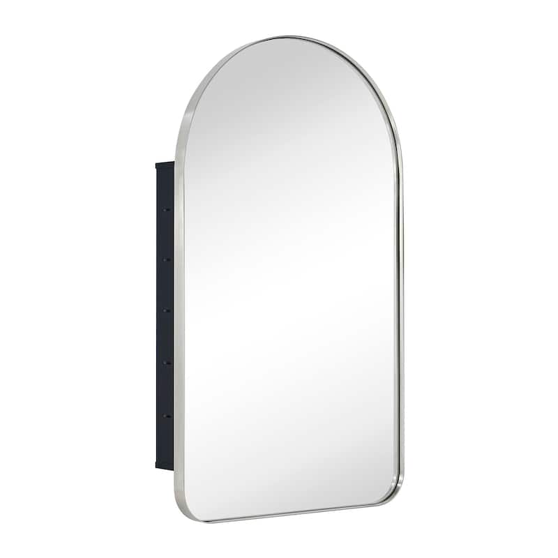 TEHOME Aristes Recessed Framed Medicine Cabinet with Mirror and Adjustable Shelves