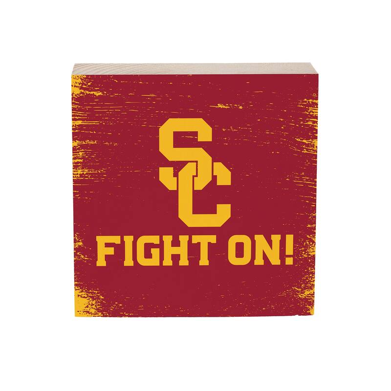 University of Southern California Wooden Tabletop Mantel Shelf Sign